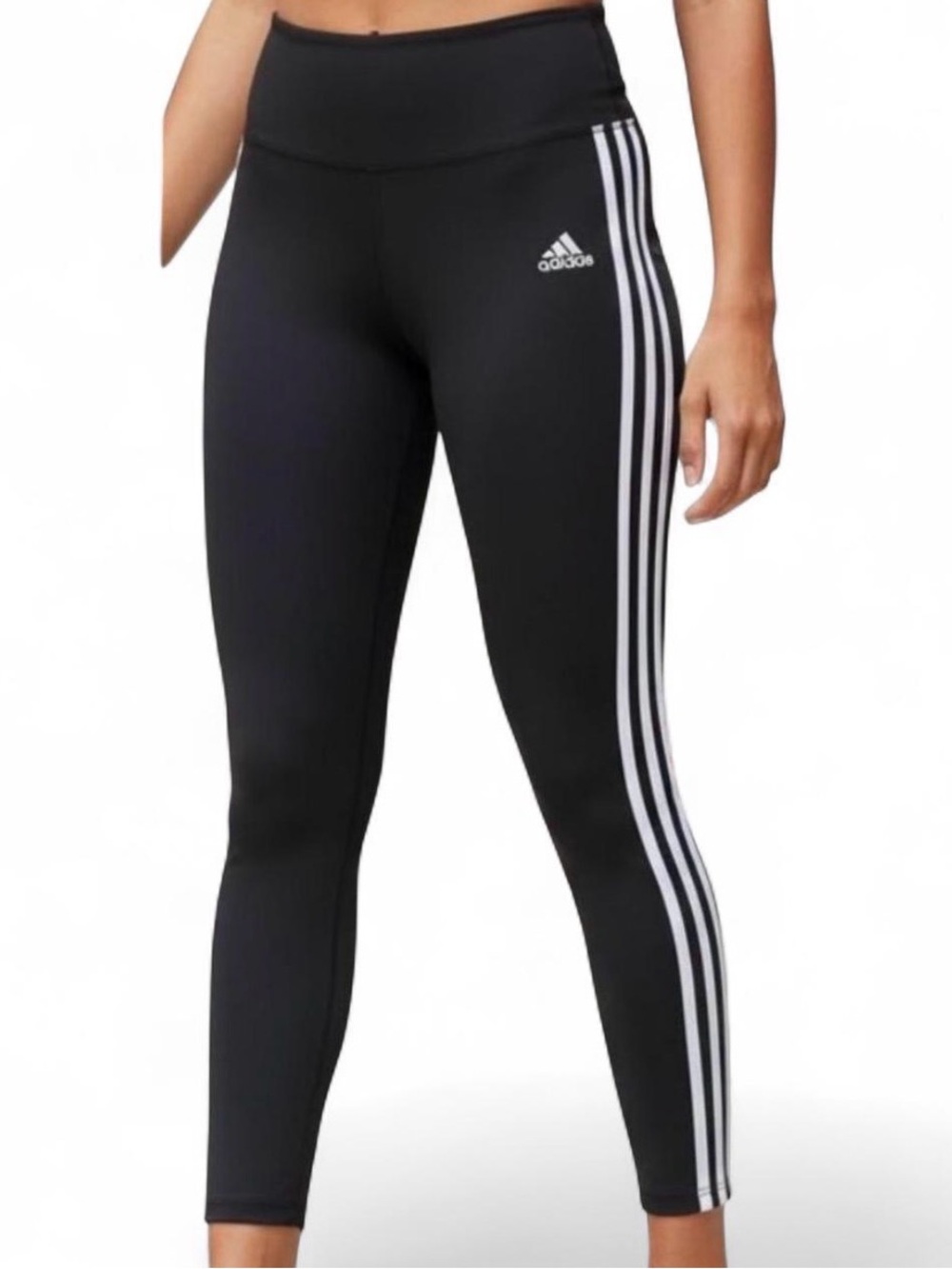 Adidas Climalite leggings with white stripes NWOT